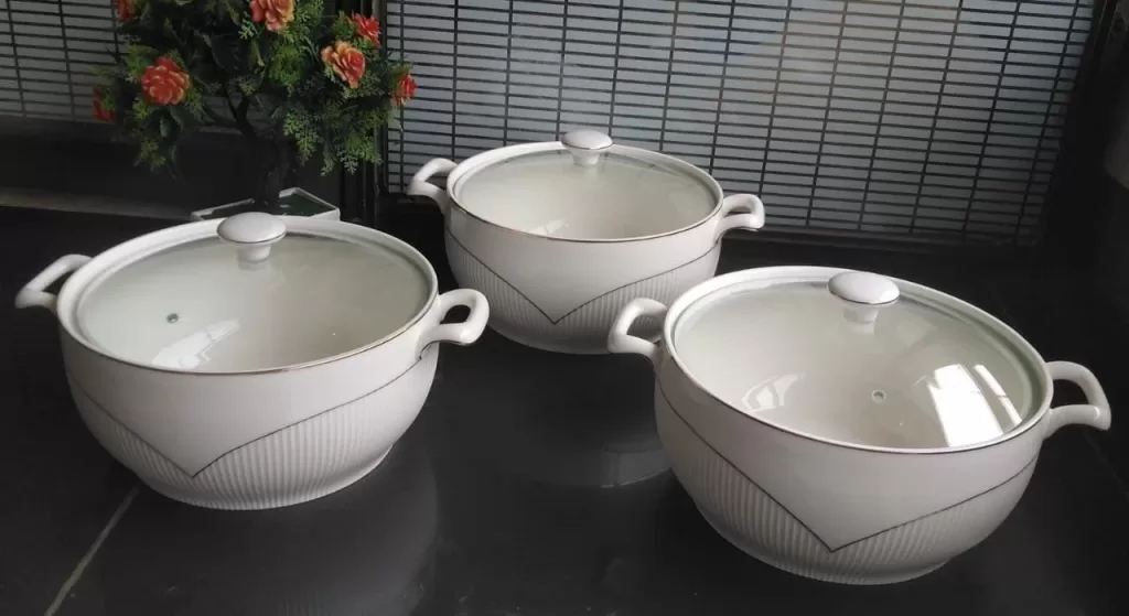 3pcs Ceramic serving bowls