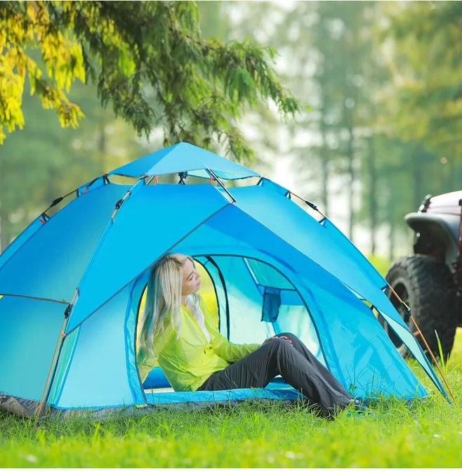 2-4 people 2 door automatic camping tents