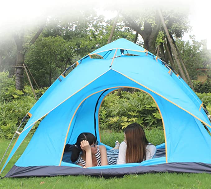 2-4 people 2 door automatic camping tents - Image 2